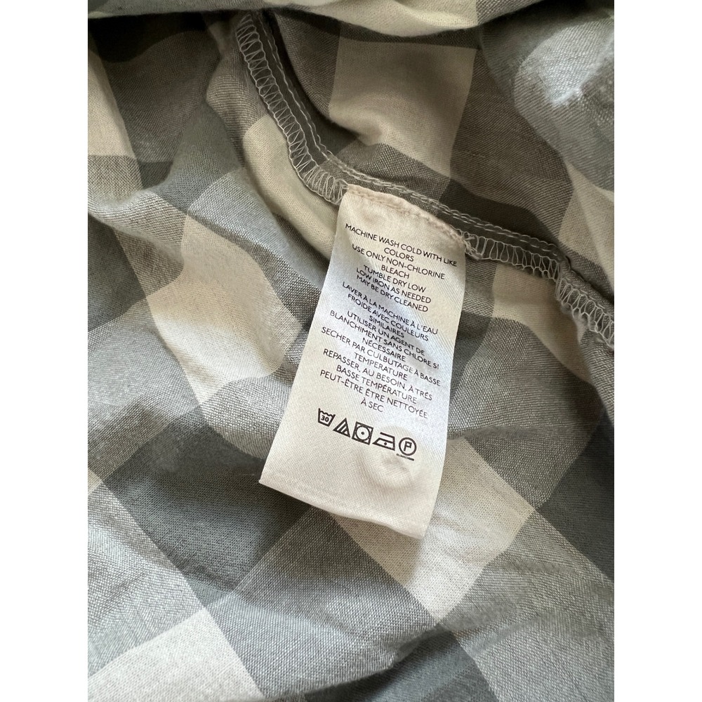 Maeve Anthropologie Green White Buffalo Plaid Oversized Button Down Shirt XXS - Picture 3 of 5